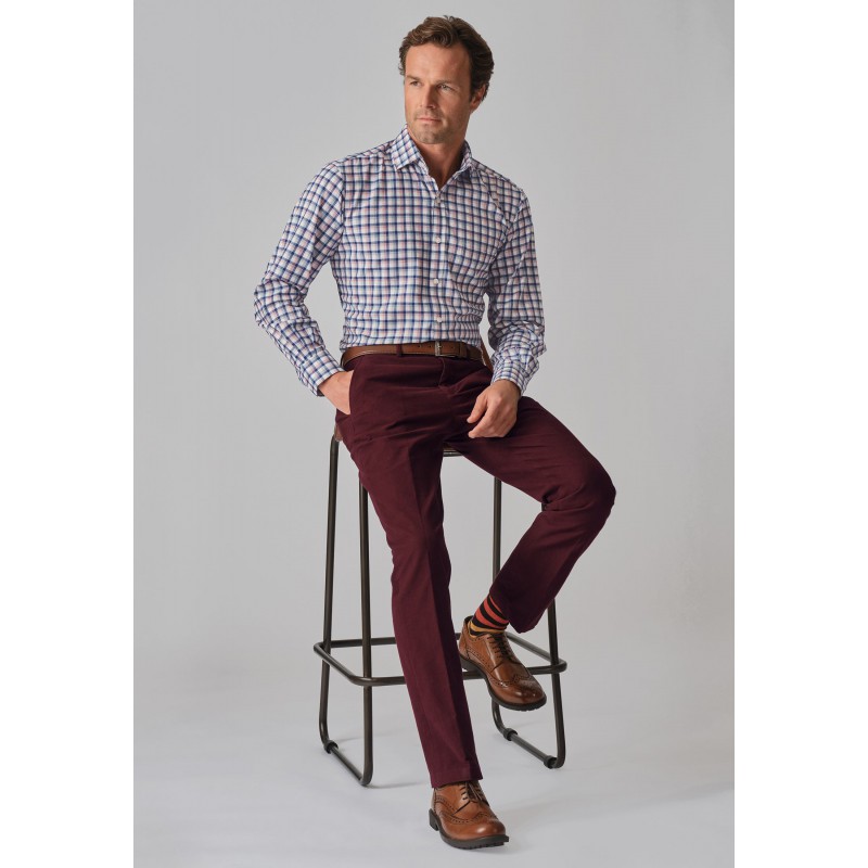 Moleskin Trousers Brook Taverner Regular Fit Kerswell Berry Cotton Moleskin Trouser £62.00