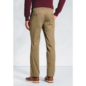 Fit Trousers Brook Taverner Tailored Fit Miami Tan Cotton Stretch Chinos £40.00