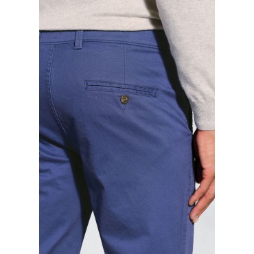 Fit Trousers Brook Taverner Tailored Fit Miami Royal Blue Cotton Stretch Chinos £40.00