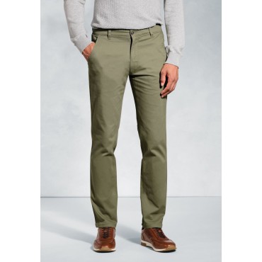 Fit Trousers Brook Taverner Tailored Fit Miami Olive Cotton Stretch Chinos £40.00