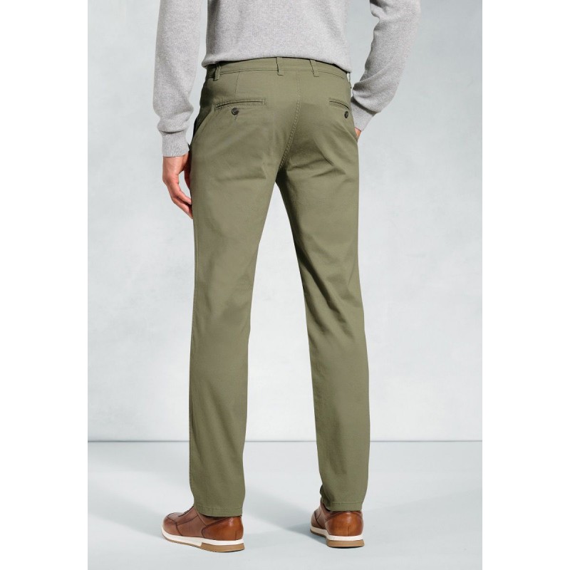 Fit Trousers Brook Taverner Tailored Fit Miami Olive Cotton Stretch Chinos £40.00