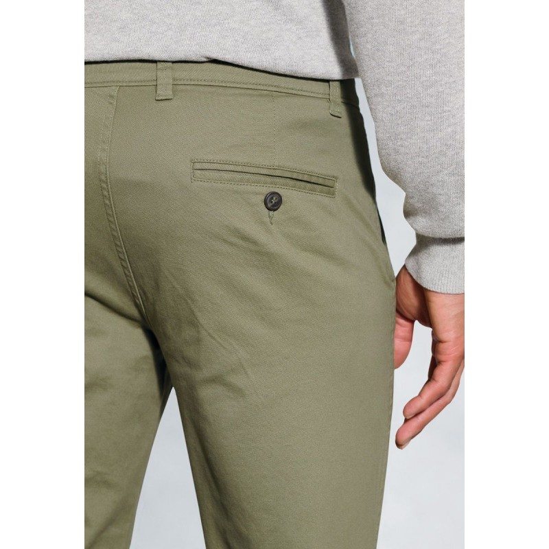 Fit Trousers Brook Taverner Tailored Fit Miami Olive Cotton Stretch Chinos £40.00