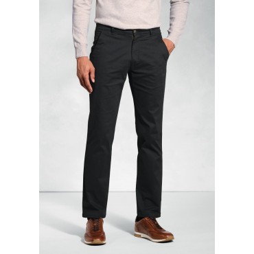 Fit Trousers Brook Taverner Tailored Fit Miami Black Cotton Stretch Chinos £40.00