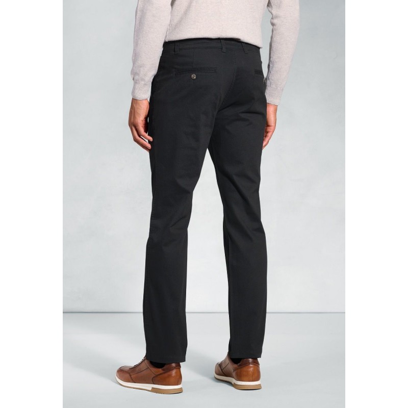 Fit Trousers Brook Taverner Tailored Fit Miami Black Cotton Stretch Chinos £40.00