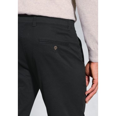 Fit Trousers Brook Taverner Tailored Fit Miami Black Cotton Stretch Chinos £40.00