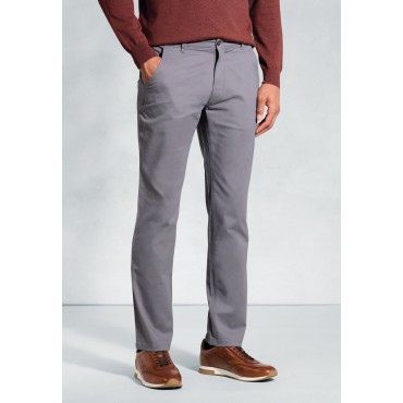 Fit Trousers Brook Taverner Tailored Fit Miami Grey Cotton Stretch Chinos £40.00