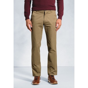 Fit Trousers Brook Taverner Regular Fit Denver Tan Cotton Stretch Chinos £40.00