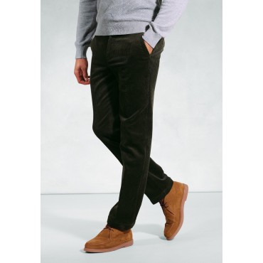 Corduroy Trousers Brook Taverner Regular Fit Ellroy Olive Corduroy Trouser £54.00