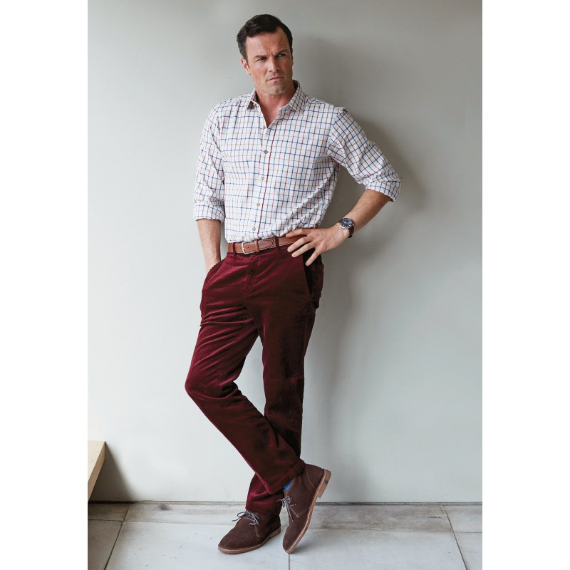 Corduroy Trousers Brook Taverner Regular Fit Ellroy Cherry Corduroy Trouser £54.00