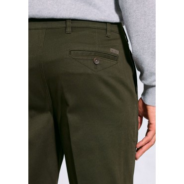 Fit Trousers Brook Taverner Regular Fit Brennan Khaki Single Pleat Textured Cotton Stretch Chinos £54.00