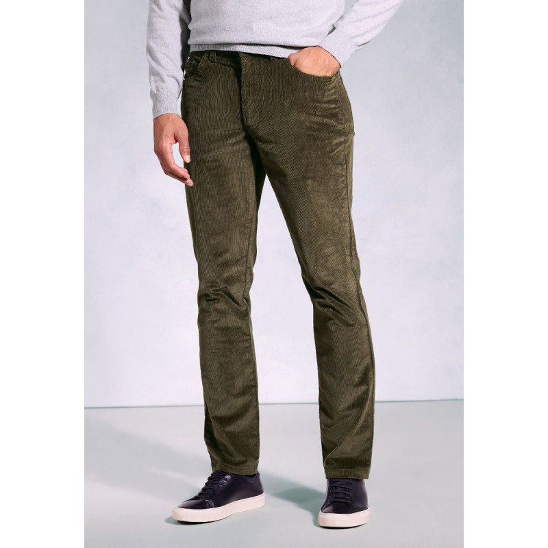 Corduroy Trousers Brook Taverner Tailored Fit Cunningham Khaki SupimaR Corduroy Jeans £62.00