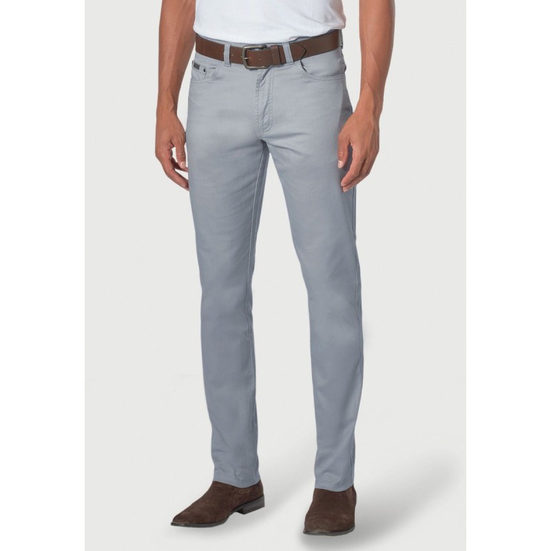 Fit Trousers Brook Taverner Regular And Tailored Fit Roddick Light Grey Twill Cotton Stretch Jeans £45.00