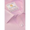 Easycare Shirts Brook Taverner Regular Fit Pink Herringbone Double Cuff Cotton Shirt £45.00