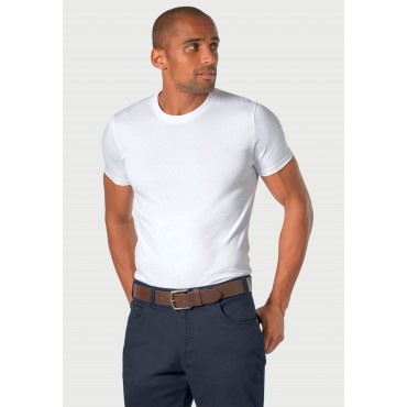 T-Shirts Brook Taverner Hawkes White Pure Cotton Jersey T-Shirt £22.00