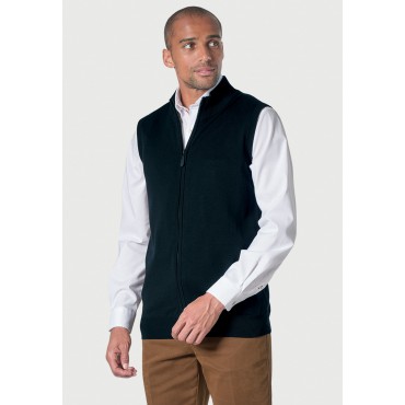 Gilets Brook Taverner Lincoln Black Cotton Blend Knitted Gilet £40.00