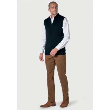 Gilets Brook Taverner Lincoln Black Cotton Blend Knitted Gilet £40.00