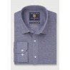 Business Casual Shirts Brook Taverner Tailored Fit Navy Knitted Shirt £45.00