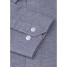 Business Casual Shirts Brook Taverner Tailored Fit Navy Knitted Shirt £45.00