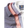 Business Casual Shirts Brook Taverner Tailored Fit Blue Knitted Shirt £45.00