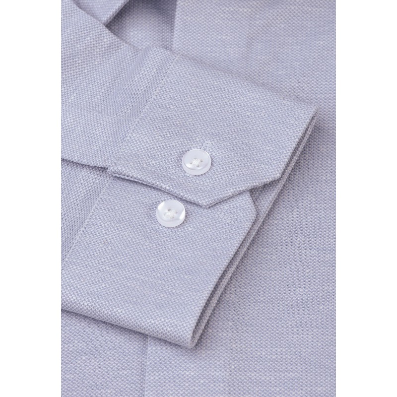 Business Casual Shirts Brook Taverner Regular Fit Blue Knitted Shirt £45.00