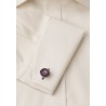 Shirts Brook Taverner Tailored Fit Cream Double Cuff Shirt £45.00