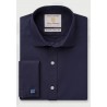 Shirts Brook Taverner Tailored Fit Navy Double Cuff Shirt £45.00