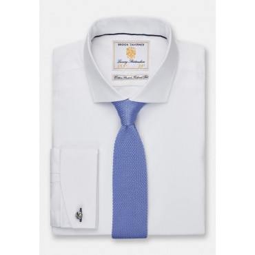 Shirts Brook Taverner Tailored Fit White Double Cuff Shirt £45.00