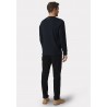 T-Shirts Brook Taverner Holkham Navy Pure Cotton Long Sleeve Henley T-Shirt £36.00