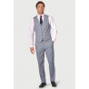 Linen Suits Brook Taverner Tailored Fit Anderson Blue Puppytooth Cotton Linen Waistcoat £45.00