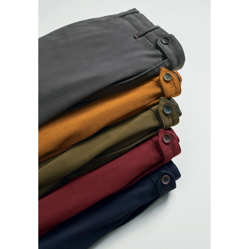 Fit Trousers Brook Taverner Tailored Fit Seychelles Gunmetal Grey Cotton Blend Twill Trouser £54.00