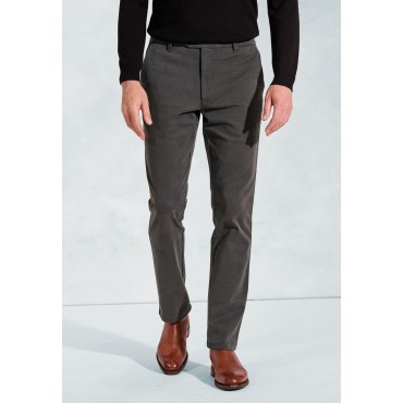 Fit Trousers Brook Taverner Regular Fit Seychelles Gunmetal Grey Cotton Blend Twill Trouser £54.00