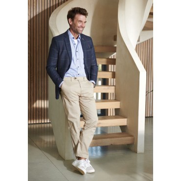 Fit Trousers Brook Taverner Tailored Fit Perry Stone Fine Twill Stretch Cotton Trouser £45.00