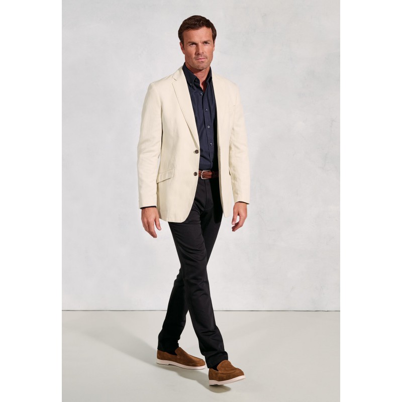 Jackets Brook Taverner Regular Fit Hemsworth Stone Washed Cotton Linen Jacket £107.00