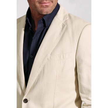 Jackets Brook Taverner Regular Fit Hemsworth Stone Washed Cotton Linen Jacket £107.00