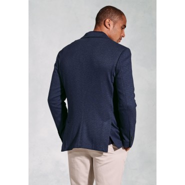 Jackets Brook Taverner Tailored Fit Norton Navy Subtle Puppytooth Jersey Jacket £89.00