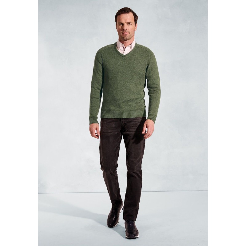 Jumpers Brook Taverner Barton Forest Lambswool V-Neck Jumper £54.00