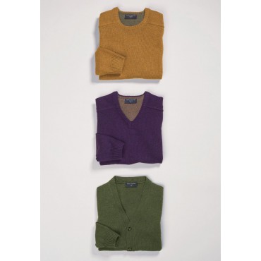 Jumpers Brook Taverner Barton Forest Lambswool V-Neck Jumper £54.00