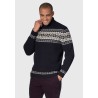 Jumpers Brook Taverner Gautier Navy Fairisle Roll Neck Jumper £71.00