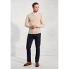 Jumpers Brook Taverner Dorset Stone Cotton Merino V-Neck Jumper £54.00