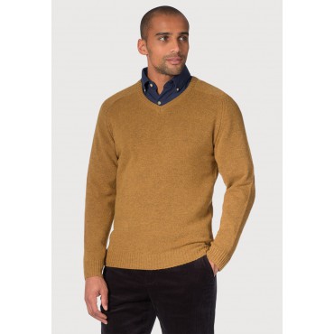 Jumpers Brook Taverner Barton Moss Lambswool V-Neck Jumper £54.00