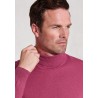 Jumpers Brook Taverner Cornwall Raspberry Cotton Merino Roll Neck Jumper £54.00