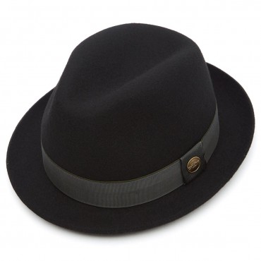 Trilbies & Pork Pies Christys Hats Winchester Wool Felt Trilby Hat-CH-CWF100238-BLACK-55 £124.00