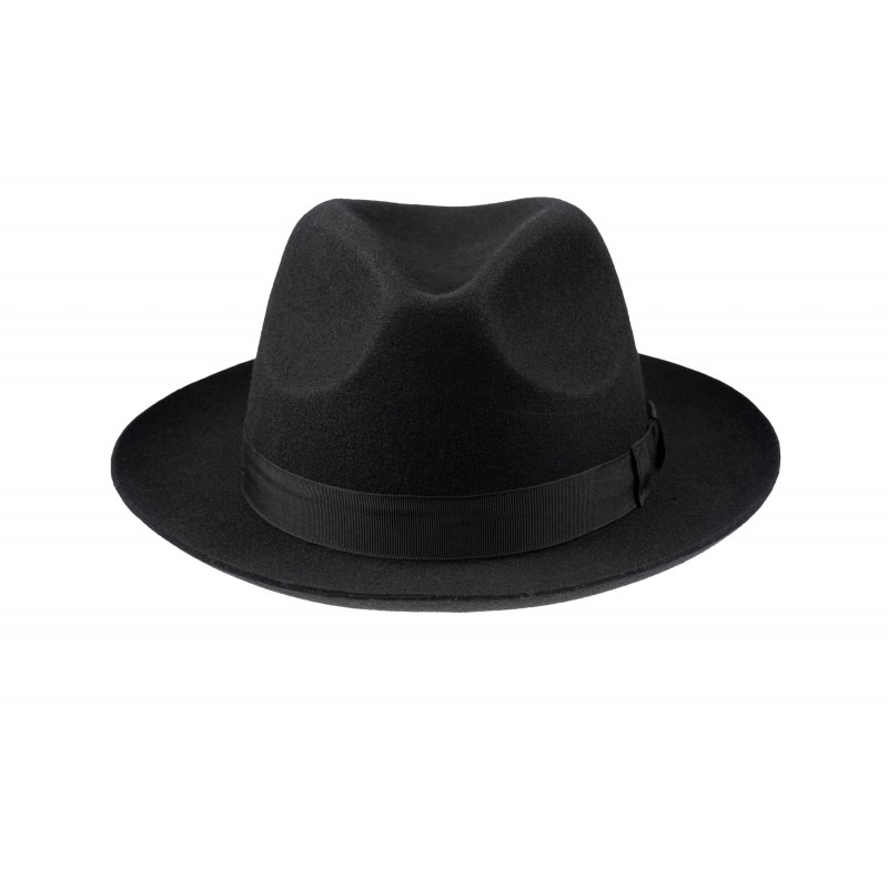 Fedora Hats Christys Hats Chepstow Wool Felt Fedora Hat-CH-CWF100011-BLACK-XL £89.00