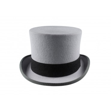 Top Hats Christys Hats Ascot Fur Felt Grey Top Hat-CH-CST100011GREY-55 £312.00