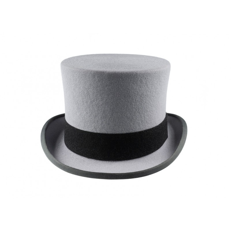 Top Hats Christys Hats Ascot Fur Felt Grey Top Hat-CH-CST100011GREY-55 £312.00