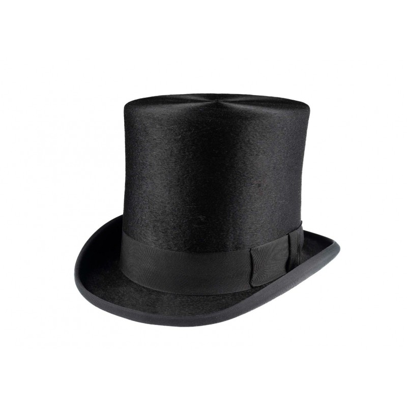 Top Hats Christys Hats Luxury Black Fur Felt Melusine Taller Top Hat-CH-CST100007BLAC-55 £466.00