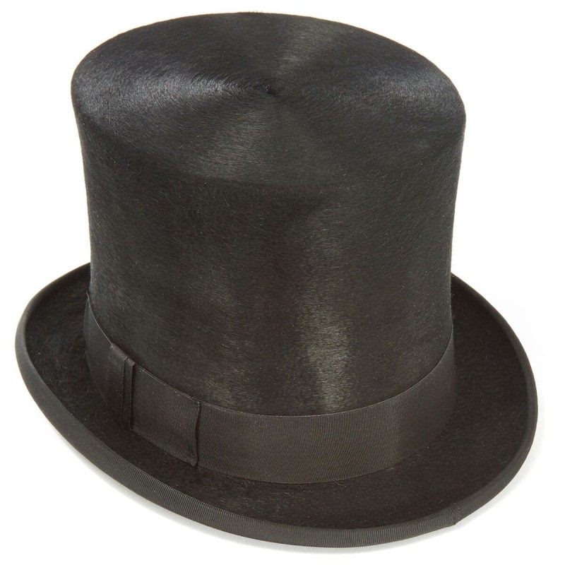 Top Hats Christys Hats Luxury Black Fur Felt Melusine Taller Top Hat-CH-CST100007BLAC-55 £466.00