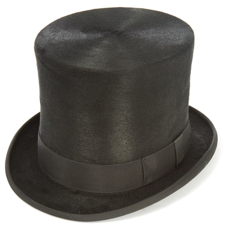 Top Hats Christys Hats Luxury Black Fur Felt Melusine Taller Top Hat-CH-CST100007BLAC-55 £466.00