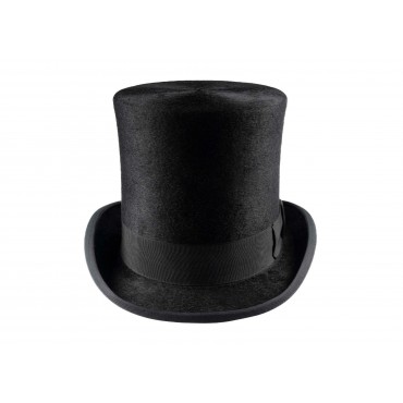 Top Hats Christys Hats Luxury Black Fur Felt Melusine Taller Top Hat-CH-CST100007BLAC-55 £466.00