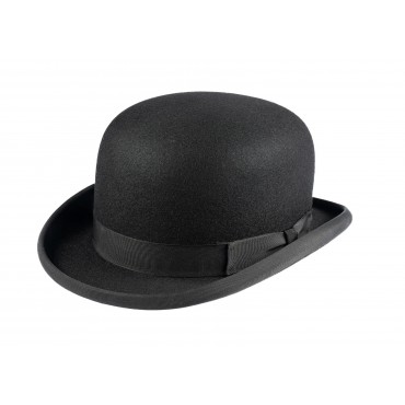 Bowlers & Homburgs Christys Hats Devon Fur Felt Bowler Hat With Adjustable Hunting Pad Black-CH-CST100001BLAC-55 £327.00